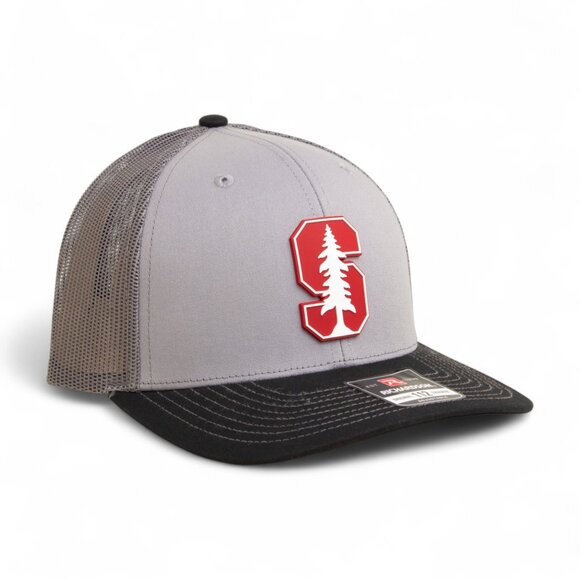 Stanford Cardinal 3D Snapback Trucker Hat- Grey Charcoal/ Black - Picture 1 of 3